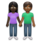 Woman and Man Holding Hands- Dark Skin Tone- Medium-Dark Skin Tone emoji on LG